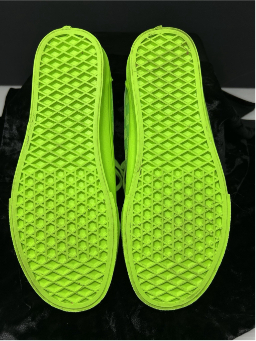 VANS Old Skool Mono Checker Board Green Gecko Unisex Skate Sneaker Shoes M7.5 W9 - Picture 5 of 10